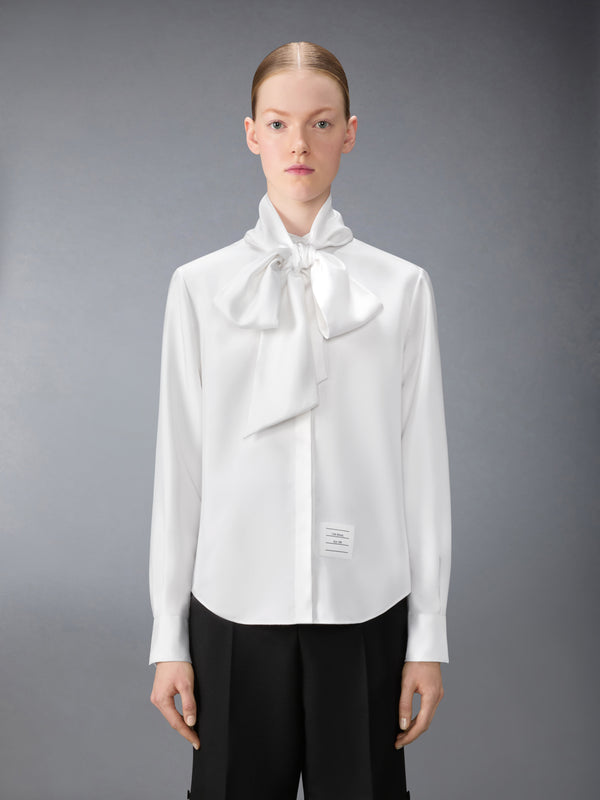 SOLID SILK TWILL DETACHABLE COLLAR SHIRT - image 3