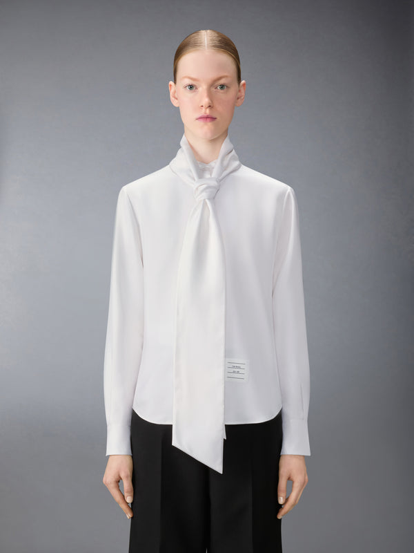 SOLID SILK TWILL DETACHABLE COLLAR SHIRT - image 4