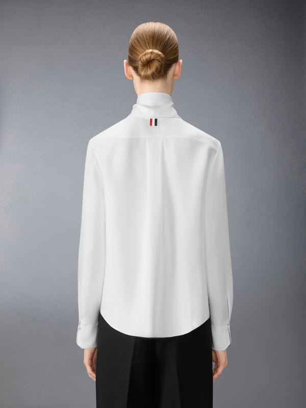 SOLID SILK TWILL DETACHABLE COLLAR SHIRT - image 6