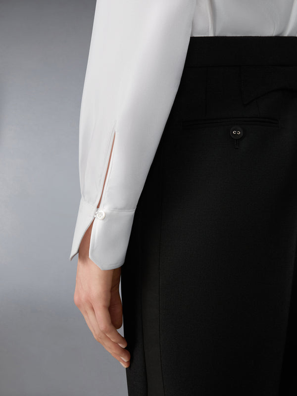 SOLID SILK TWILL DETACHABLE COLLAR SHIRT - image 8