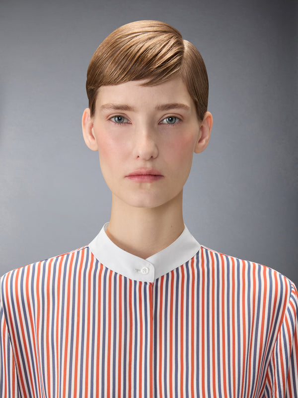 STRIPED SILK DETACHABLE COLLAR SHIRT - image 8