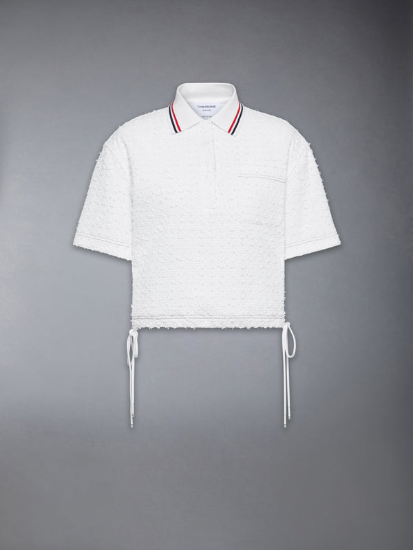 아이래시 리본 트위드 드로스트링 헴 폴로 - featured image