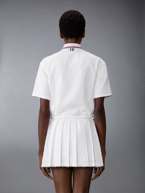 아이래시 리본 트위드 드로스트링 헴 폴로 - image 2