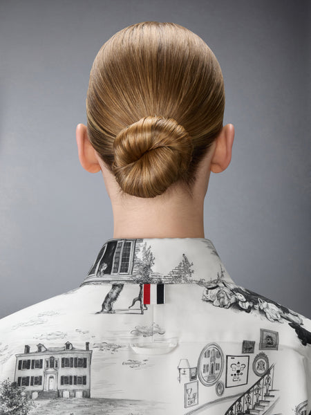 SILK TWILL HECTOR TOILE SHIRT BLK/WHT