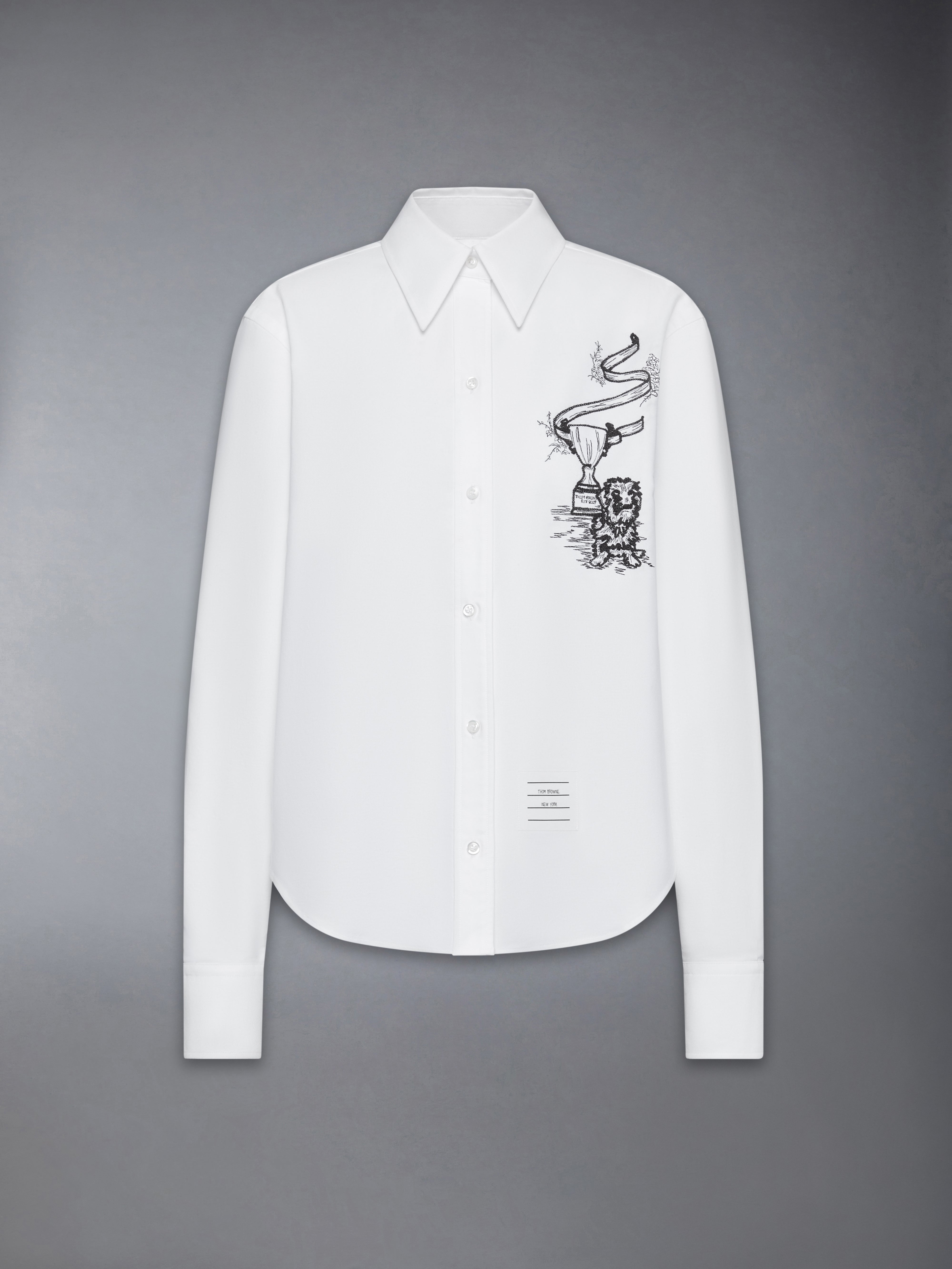 ペンシル ステッチ HECTOR トロフィー刺繍シャツ | Thom Browne
