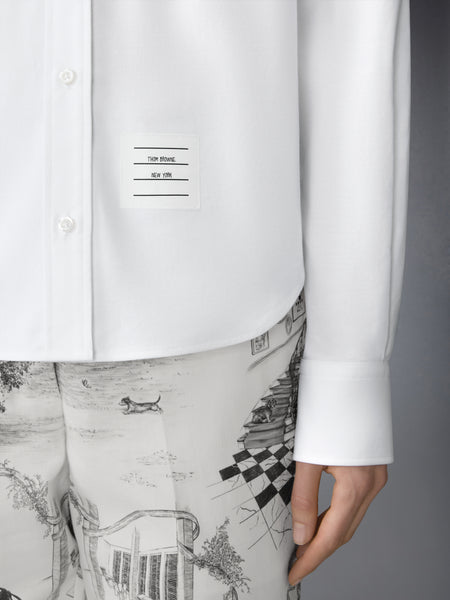 ペンシル ステッチ HECTOR トロフィー刺繍シャツ 白