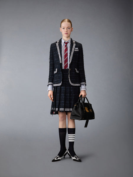 バーストライプ ポプリン アームバンド付きイージーフィットシャツ メディアム ブルー