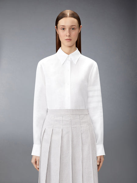 LINEN 4-BAR SHIRT WHITE
