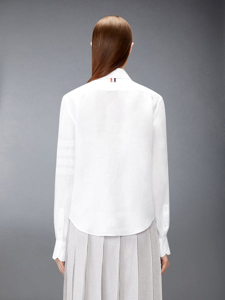 LINEN 4-BAR SHIRT WHITE