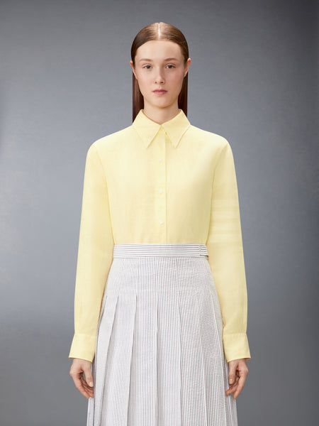 LINEN 4-BAR SHIRT PALE YELLOW