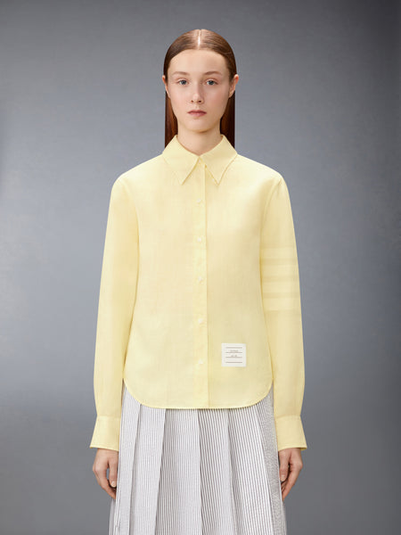 LINEN 4-BAR SHIRT PALE YELLOW