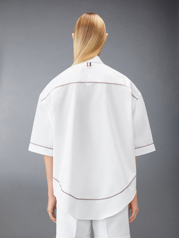 SOLID POPLIN RWB TRIM SUPERSIZED SHORT SLEEVE SHIRT - image 2