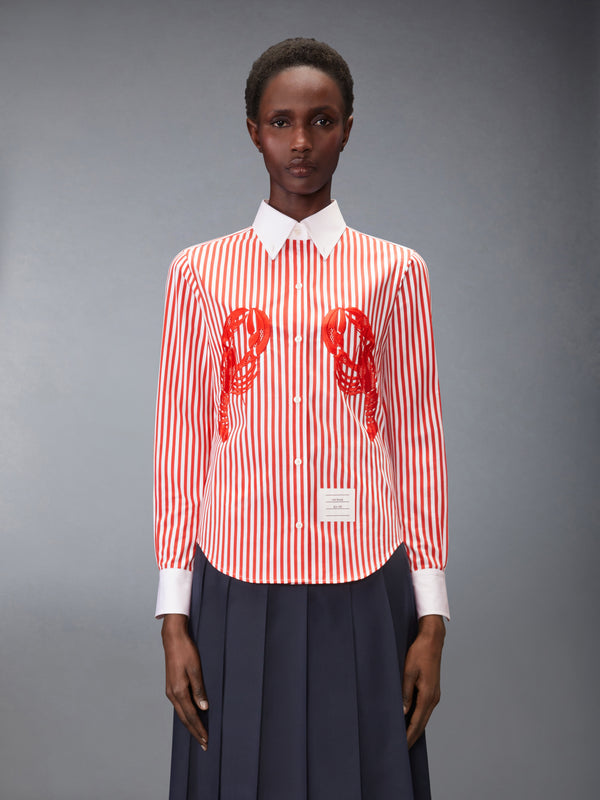 POPLIN UNIVERSITY STRIPE LOBSTER SHIRT - image 2