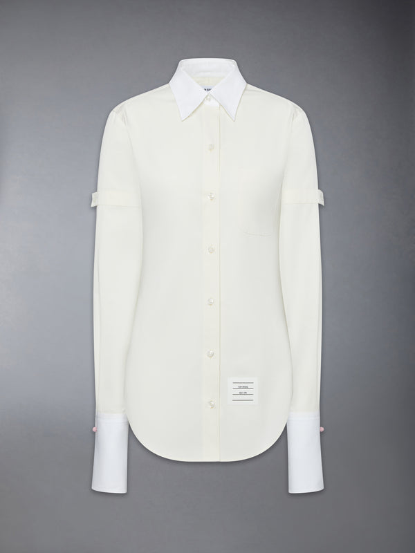 SOLID POPLIN ARMBAND FRENCH CUFF SHIRT - featured image