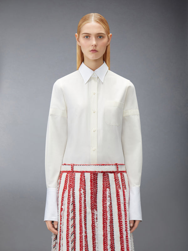 SOLID POPLIN ARMBAND FRENCH CUFF SHIRT - image 1