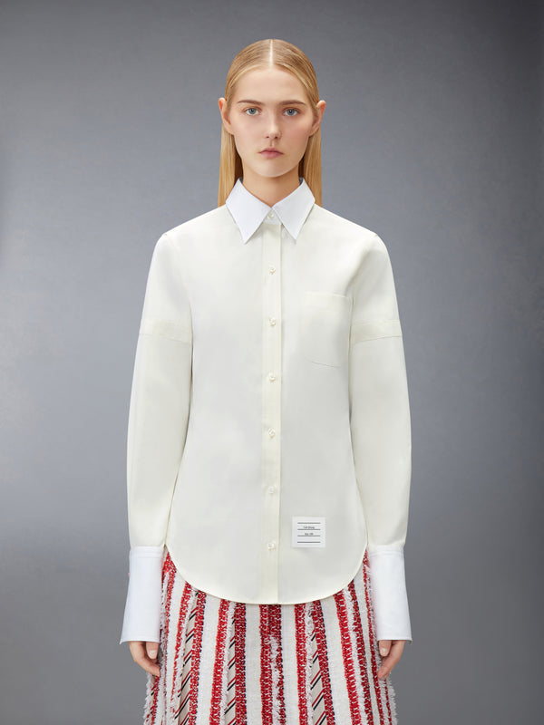 SOLID POPLIN ARMBAND FRENCH CUFF SHIRT - image 2