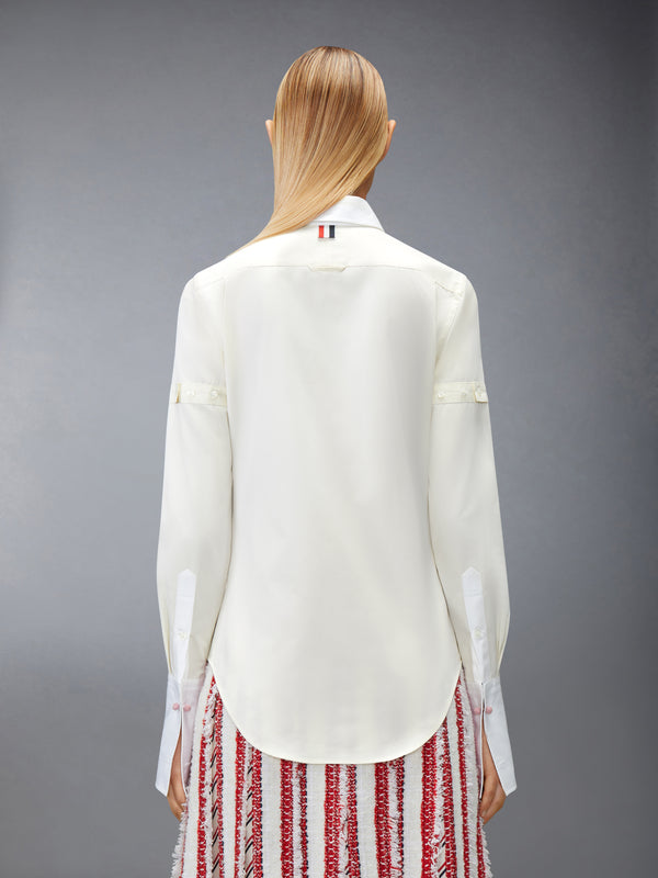 SOLID POPLIN ARMBAND FRENCH CUFF SHIRT - image 3