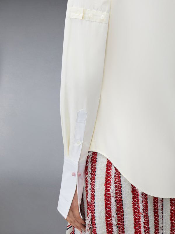 SOLID POPLIN ARMBAND FRENCH CUFF SHIRT - image 6