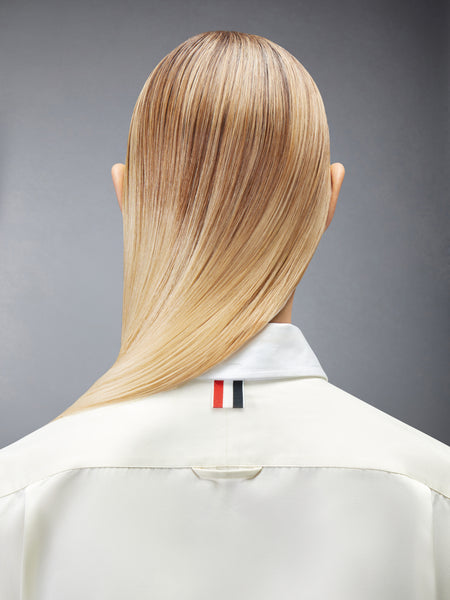 ソリッドポプリン アームバンド付き フレンチカフ シャツ ペール イエロー