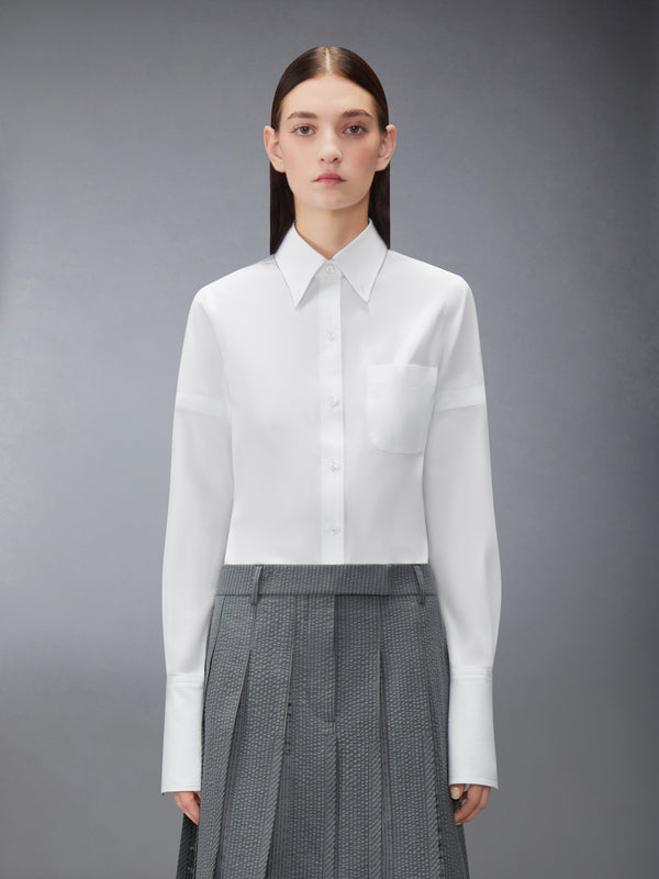 SOLID POPLIN ARMBAND FRENCH CUFF SHIRT - image 1