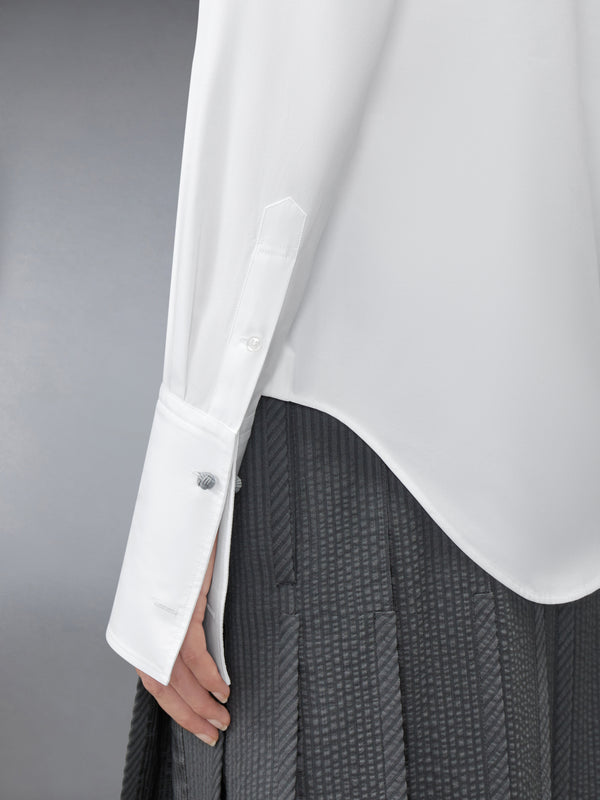 SOLID POPLIN ARMBAND FRENCH CUFF SHIRT - image 6