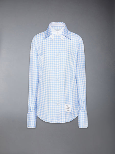 SILK TWILL GINGHAM SHIRT