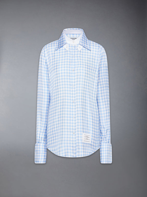 SILK TWILL GINGHAM SHIRT - featured image