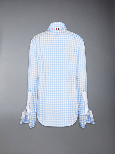 SILK TWILL GINGHAM SHIRT
