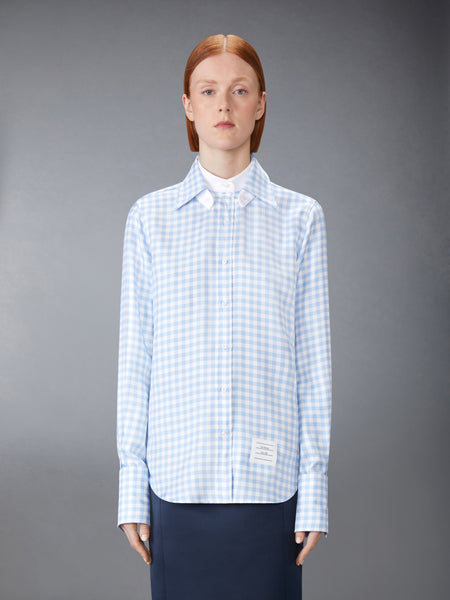 SILK TWILL GINGHAM SHIRT