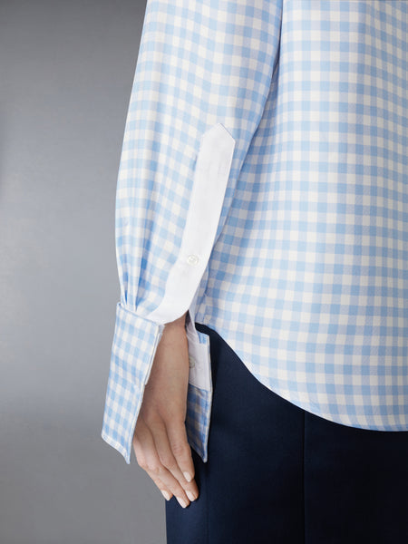 SILK TWILL GINGHAM SHIRT