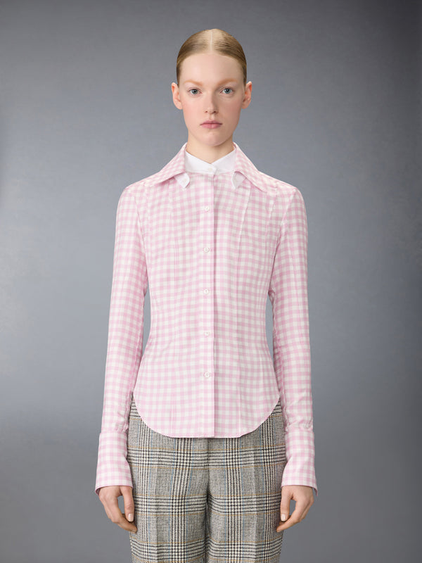 SILK TWILL GINGHAM SHIRT - image 3