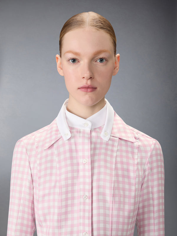 SILK TWILL GINGHAM SHIRT - image 6