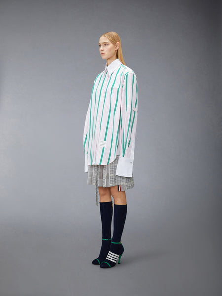 REP STRIPE POPLIN ARMBAND OVERSIZED SHIRT LT PINK