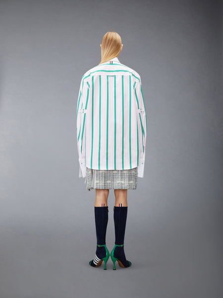 REP STRIPE POPLIN ARMBAND OVERSIZED SHIRT LT PINK