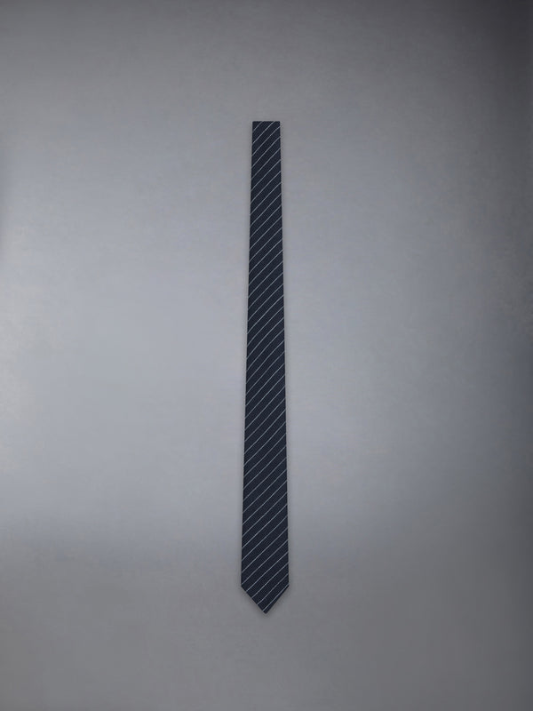 PINSTRIPE HIGH TWIST WOOL SHORT TIE - featured image