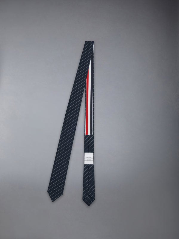 PINSTRIPE HIGH TWIST WOOL SHORT TIE - image 2
