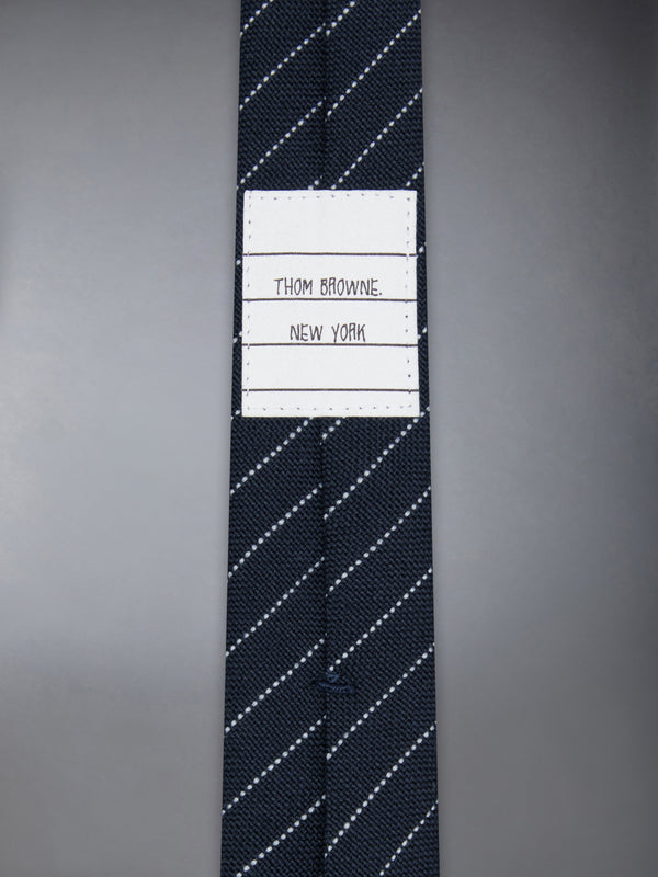 PINSTRIPE HIGH TWIST WOOL SHORT TIE - image 3