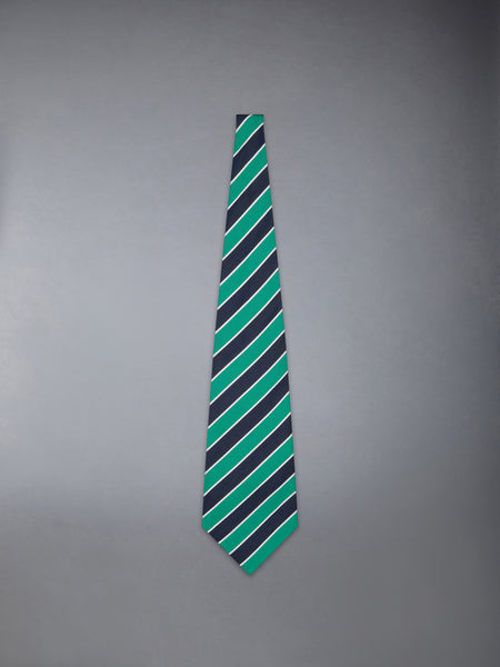 シルクコットン モガドール トリコロール ワイド ネクタイ 緑