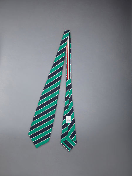 シルクコットン モガドール トリコロール ワイド ネクタイ 緑