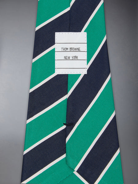 シルクコットン モガドール トリコロール ワイド ネクタイ 緑