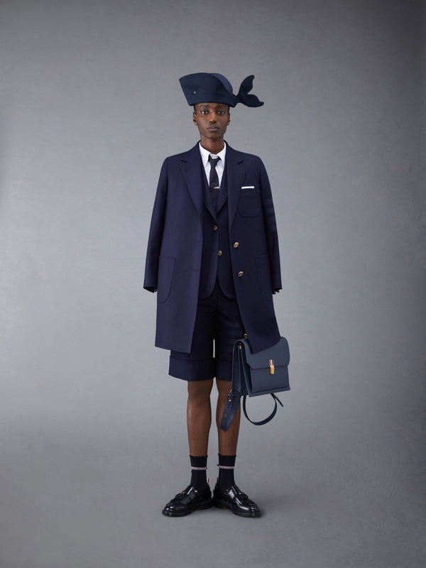 Flannel 4-Bar Sack Overcoat - image 3