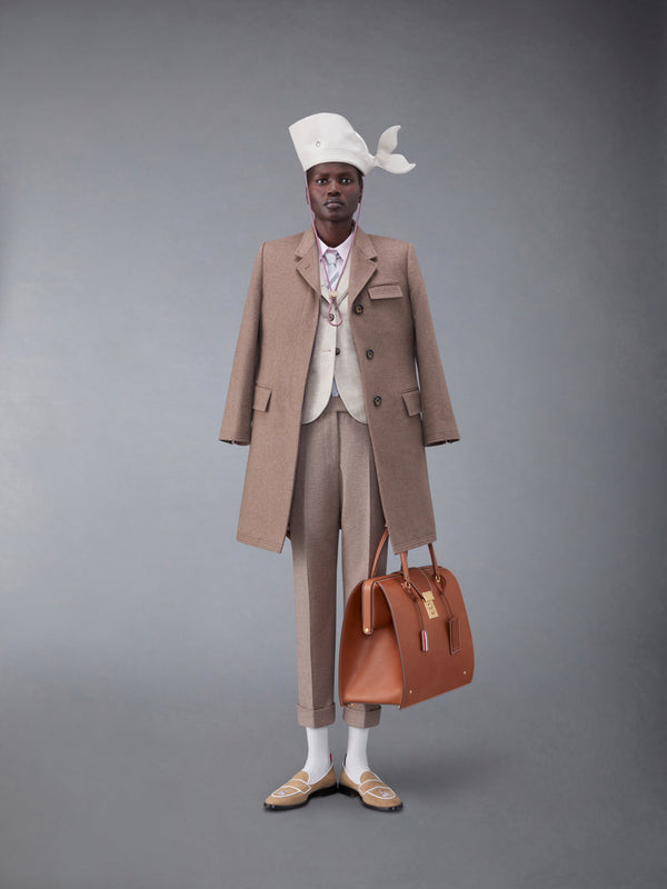 Coat Weight Cashmere Melange High Armhole Chesterfield Overcoat - image 3