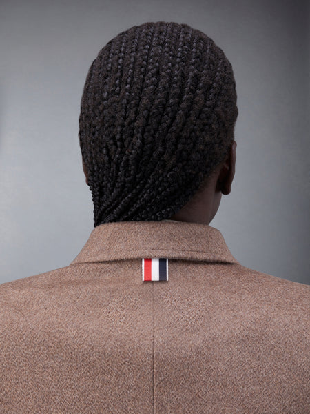 Coat Weight Cashmere Melange High Armhole Chesterfield Overcoat BROWN