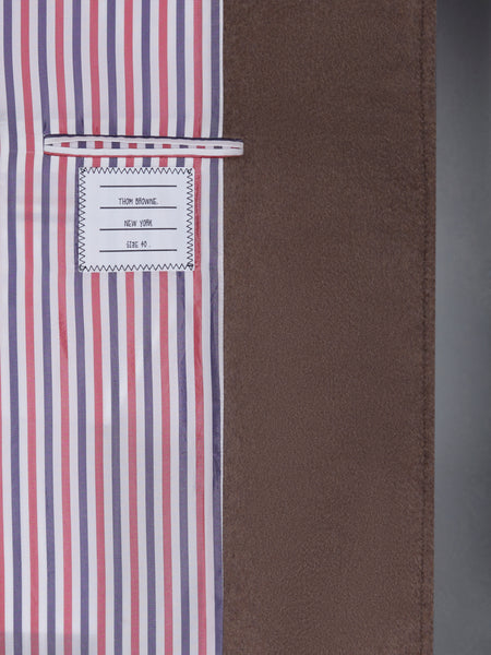 Coat Weight Cashmere Melange High Armhole Chesterfield Overcoat BROWN