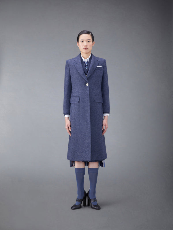 Solid Shetland Wide Lapel Overcoat - featured image