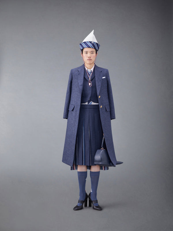 Solid Shetland Wide Lapel Overcoat - image 3