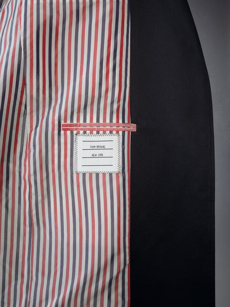 LINEN COTTON SACK OVERCOAT BLACK