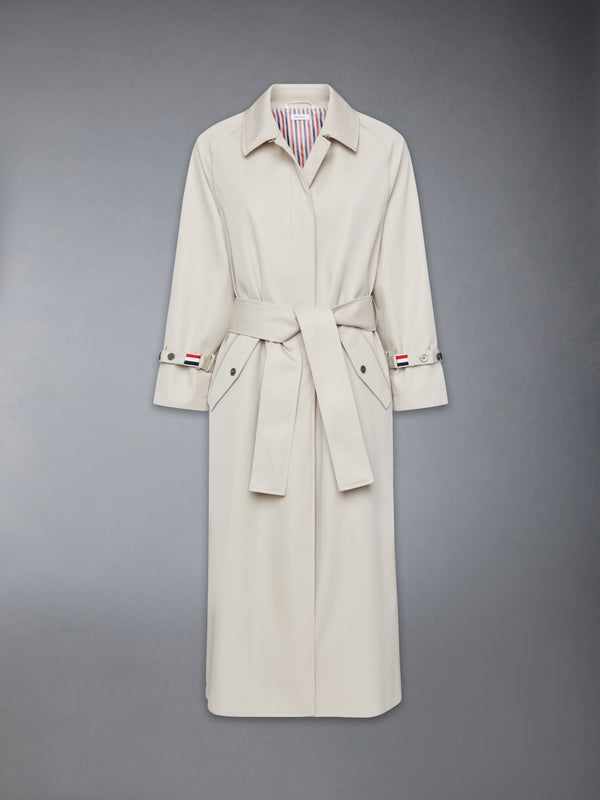 WATERPROOF COTTON TWILL RAGLAN TRENCH OVERCOAT - featured image