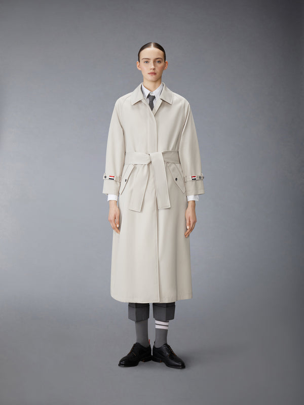 WATERPROOF COTTON TWILL RAGLAN TRENCH OVERCOAT - image 1