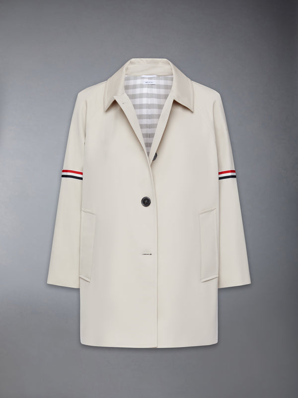 COTTON TWILL ARMBAND CROPPED CAR COAT - featured image